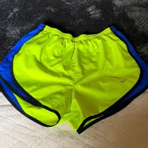 Nike Dri-Fir Athletic Shorts - Neon Yellow and Blue